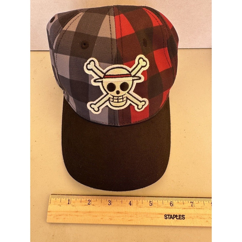 One Piece Atsuko Brand‎ Plaid Embroidered Trucker Hat